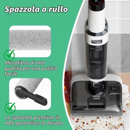 Kit de Accesorii și Piese de Schimb pentru Aspiratoare Tineco Floor One Stretch S6 / Switch S6 / S7 Stretch Ultra / S6 Stretch Lite / S9 Artist, 2 Perii Rotative, 2 Filtre HEPA și 1 Perie de Curățare - Img 6