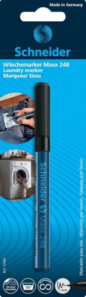 Marker permanent pentru textile Schneider Maxx 248, negru - Img 2