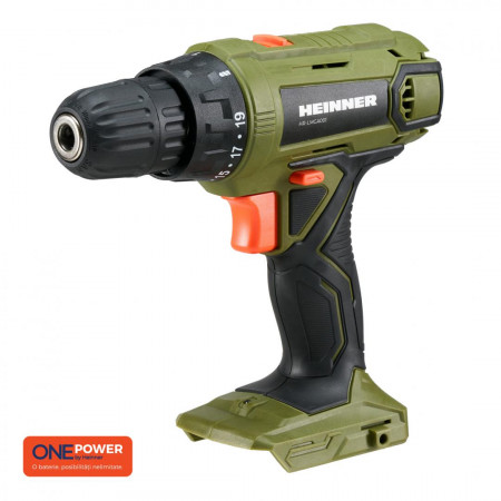 Masina de gaurit si insurubat (bormasina) pe acumulator Heinner HR-LMGA001, 18 V, 1100 RPM, 35 Nm, 10 mm mandrina, tehnologie OnePower, fara acumulator/incarcator