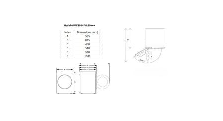 MASINA DE SPALAT HEINNER HWM-HME8014IVA2 - Img 7