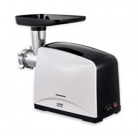 Masina de tocat carne Heinner MG-2100BKWH, 2100 W, accesoriu rosii, Cutit Inox, Negru/Alb - Img 3