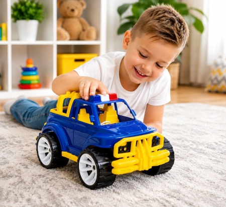 MASINA JEEP OFF ROADER ALBASTRU INCHIS 39CM - Img 3