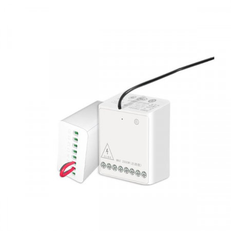 Modul de releu dublu AQARA T2 (fara neutru), cu contor de putere si suport pentru modul de blocare pentru rulouri