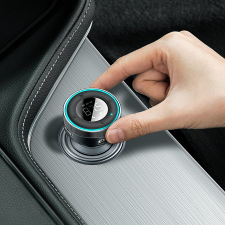 Modulator FM Baseus Enjoy Car Wireless MP3 Charger, Bluetooth 5.0, microSD, AUX (black) - Img 3