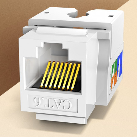 Module de rețea neecranate Ugreen Keystone Ethernet Cat 5e 8P8C RJ45 100 Mbps 568A / B alb (80176 NW142) - Img 7
