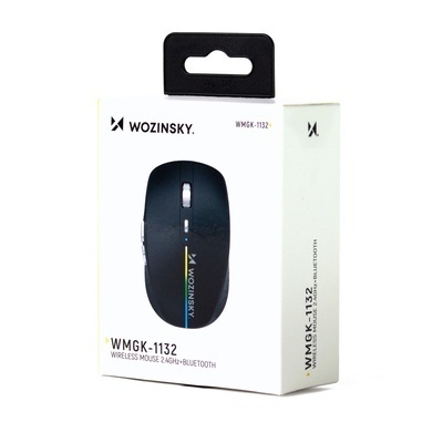 Mouse Gaming Wireless WZK WMGK-1132, 1600DPI, RGB, BT / Wi-Fi, Negru - Img 7