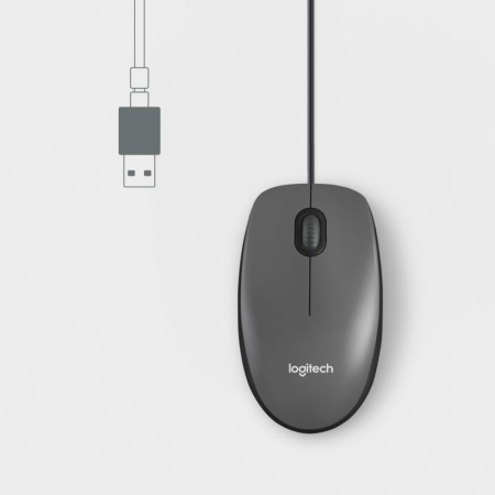 Mouse Logitech M100 1000 DPI, negru - Img 6