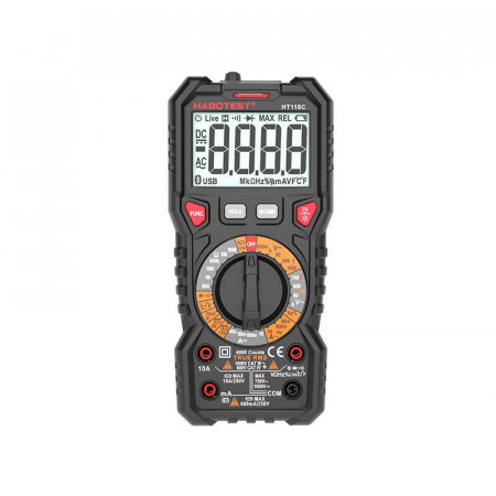 Multimetru digital cu lanterna Habotest HT118C, True RMS, NCV, testare baterie