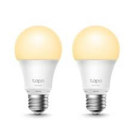 Pachet 2 becuri LED inteligente Tapo L510E(2-pack), Wi-Fi, E27, 8.7W (60W), lumina calda (2700K), compatibil Amazon Alexa si Google Assistant