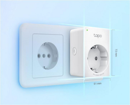 Pachet 4 prize inteligente TP-Link Mini Tapo P100, Wi-Fi, control vocal, 10A, 220-240V, Alb - Img 2