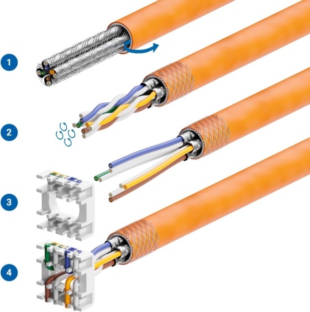 Panou Patch Modular de 12 Porturi deleyCON, 1U, Rack 10 Inch + 12 Bucăți Module Keystone RJ45 CAT6a, Negru - Img 2