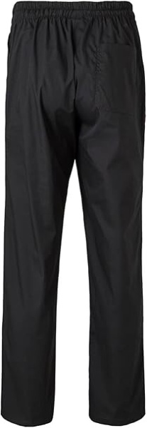 Pantaloni Bucătar Unisex Velilla din Poplin cu Șnur și Elastic în Talie, Pantaloni Profesional HoReCa pentru Bucătărie, Talie Medie, 3 Buzunare, 65% Poliester / 35% Bumbac - Img 3
