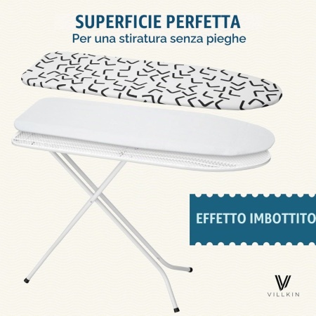 Pâslă Căptușeală Universală pentru Masa de Călcat Typec, Grosime 5 mm, Decupabilă la Dimensiune, Material Molton Termorezistent, 140 x 55 cm, Alb - Img 5