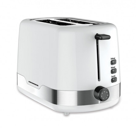 Prajitor de paine Heinner HTP-850WHSS, 850 W, 7 nivele de rumenire, 3 functii, Alb/Inox