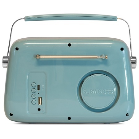 RADIO FM PORTABIL NOSTALGIA 30W CU FUNCTIE BLUETOOTH/AUX -ALBASTRU - Img 5