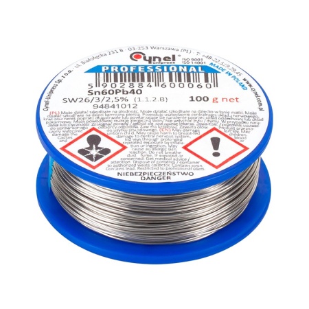 ROLA FLUDOR SN60PB40 CYNEL 2.0MM 100G - Img 2