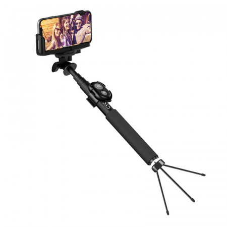Selfie stick Cygnett GoStick pentru smartphone-uri cu bluetooth (negru)