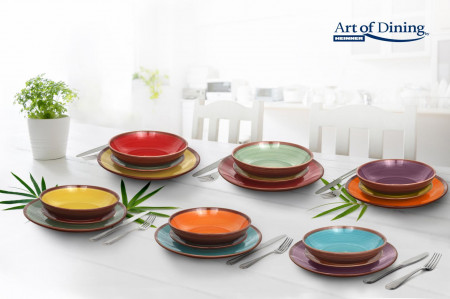 SERVICIU MASA CERAMICA 18PCS, AQUARELLE - Img 3