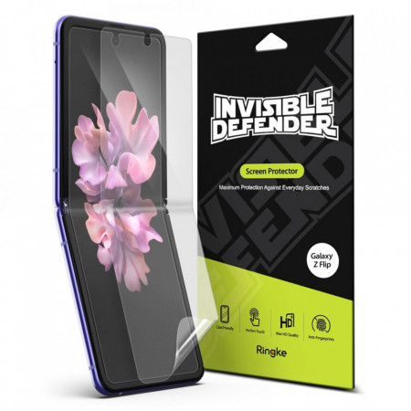 Set 2 folii protectoare Ringke Invisible Defender pentru Samsung Galaxy Z Flip - case friendly (IDSG0009)