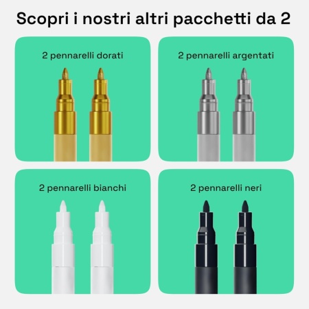 Set 2 Markere cu Vopsea Acrilică Aurie Artistro, Vârf Extra-Fin de 0.7-0.8 mm, Cerneală Metalică Opacă cu Uscare Rapidă, pentru Piatră, Lemn, Sticlă, Metal, Ceramică, Pânză și Proiecte DIY - Img 3