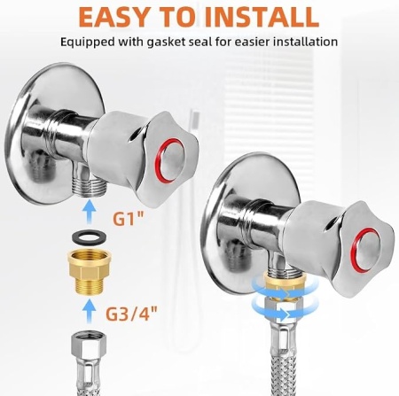 Set 2 Reducții / Adaptori din Alamă 3/4" Exterior x 1" Interior, Bucșă Filetată Hexagonală cu 2 Inele de Etanșare, pentru Apă, Gaz și Combustibil - Img 5