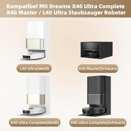 Set 20 accesorii și consumabile pentru aspirator robot Dreame X40 / L40 Ultra (Gen 2), Mova P10 / P50 Pro Ultra: 2 perii principale, 4 perii laterale, 4 filtre HEPA, 6 lavete mop, 4 saci de praf - Img 2