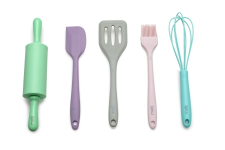 SET 5 PIESE MINI USTENSILE BAKING, MELII, COLORATE - Img 2