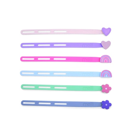 SET 6 BUC BRETELE SILICON, MELII, RAINBOW, STAR, HEART - Img 2