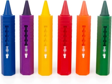Set 6 Creioane Ceară pentru Cadă ZIMPLI, Lavabile și Colorate, Jucărie Creativă pentru Copii, Ușor de Curățat - Img 3