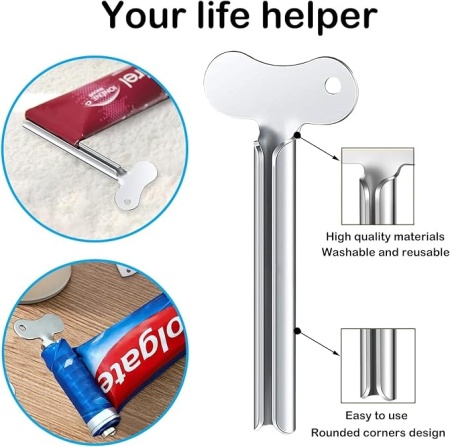 Set 6 Storcătoare Metalice pentru Tuburi Typec Home, Cheiță Presoare pentru Pasta de Dinți, Cosmetice și Vopsele, Durabile și Reutilizabile - Img 2