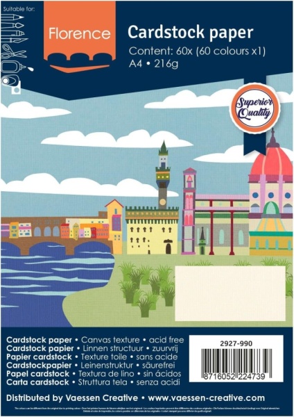 Set 60 Coli Carton Texturat A4 Florence 216 gsm, Hârtie Cartonată Colorată pentru Scrapbooking, Felicitări și Proiecte Creative DIY - Img 2