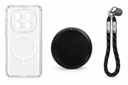 Set Cadou Accesorii Originale Honor Magic 8 Pro Gift Set, Pachet VIP: Husă de Protecție Magnetică, Mini-Boxă Portabilă Bluetooth, Șnur de Susținere cu Prinderi Metalice, Ambalaj Tip Cutie Cadou - Img 2