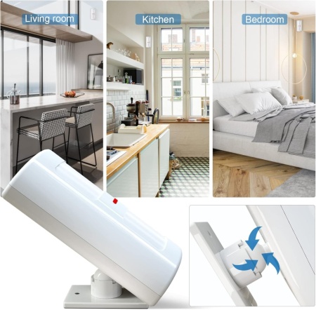 Sistem de alarma 4G din 17 piese, telecomandă fara fir prin apel/SMS cu alarma sirena 120DB, senzor de usa, senzor anti-animale de companie pentru casa, apartament, garaj - Img 5