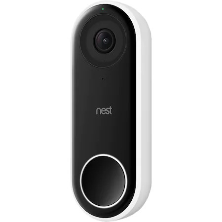 Sonerie Nest Hello Video Doorbell, Google Nest, Wi-Fi, Alb/Negru