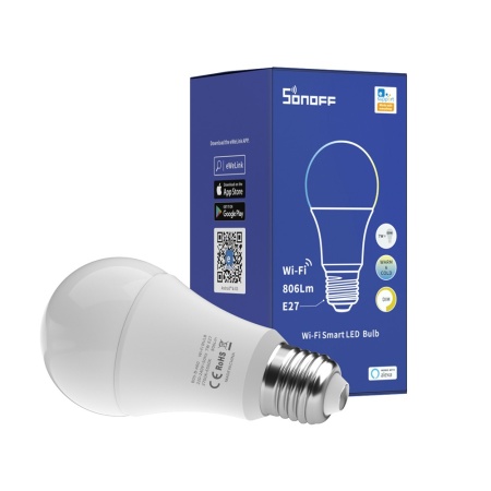 Sonoff B02-BL-A60 WiFi+Bluetooth CW (culoare+alb cald/rece) bec inteligent cu dimmer LED (E27) - Img 2