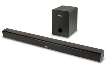 Soundbar AKAI ASB-6WSW, 2.1 canale, 70 W, Bluetooth, USB, HDMI (ARC), Aux in, Radio FM, afisaj LED, telecomanda