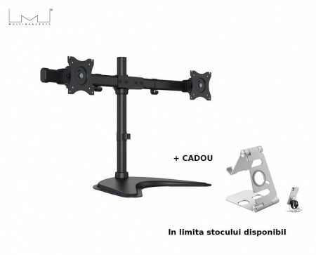 Stand pentru 2 monitoare Multibrackets MB-3330, 15"-27", max. 2 x 8 kg - Img 2