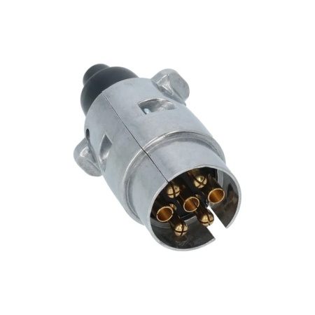 Ștecher remorcă 7 pini din metal Carpoint, carcasă din aluminiu rezistentă, conector electric 12V pentru remorci, rulote și platforme auto - Img 2