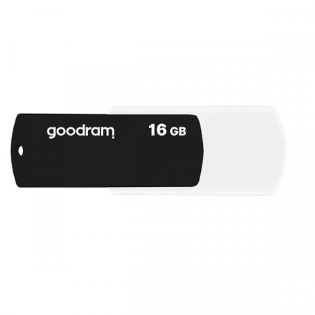 Stick USB Goodram pendrive 16 GB USB 2.0 20 MB/s (rd) - 5 MB/s (wr) flash drive black and white (UCO2-1280KWR11)