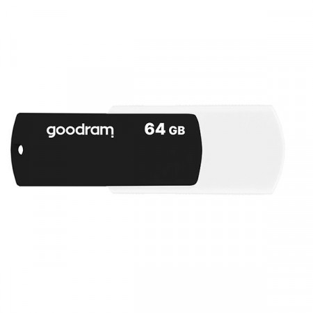 Stick USB Goodram pendrive 64 GB USB 2.0 20 MB/s (rd) - 5 MB/s (wr) flash drive black and white (UCO2-1280KWR11)
