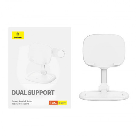 Suport pentru tableta/telefon Baseus Seashell (alb) - Img 2