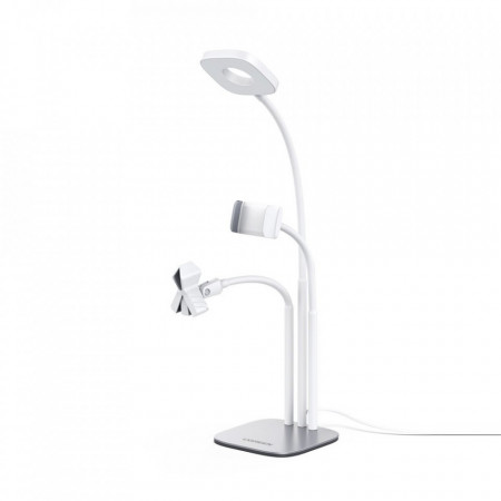 Suport pentru telefon cu LED, Ugreen pentru streaming live video YouTube TikTok alb (60318) - Img 2