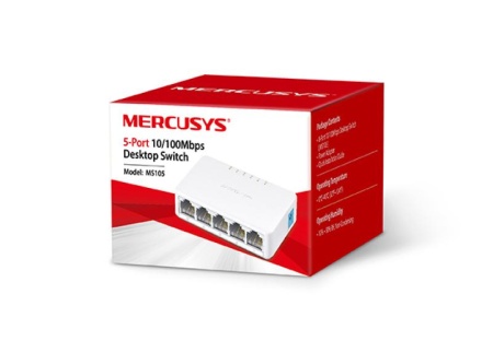 Switch Mercusys MS105, 5 porturi, 10/100 - Img 4
