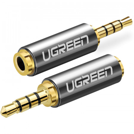 UGREEN 20501 Adaptor 2,5 mm micro mufa tata la 3,5 mm mini mufa mama (gri)