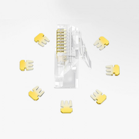 10 Mufe RJ45 Ugreen 8P8C Cat 6 transparent (50961) - Img 5