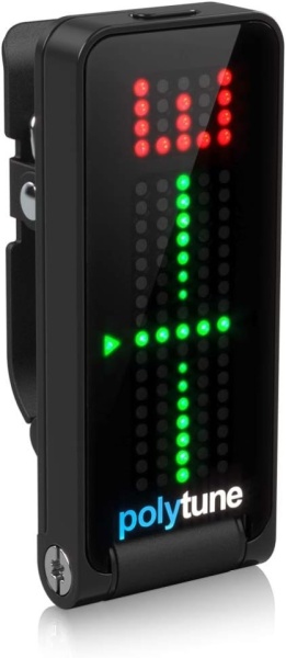 Acordor Polifonic de Capăt cu Cleștină TC Electronic PolyTune Clip Black, Afișaj Stroboscopic de Înaltă Precizie, Negru Lucios - Img 6