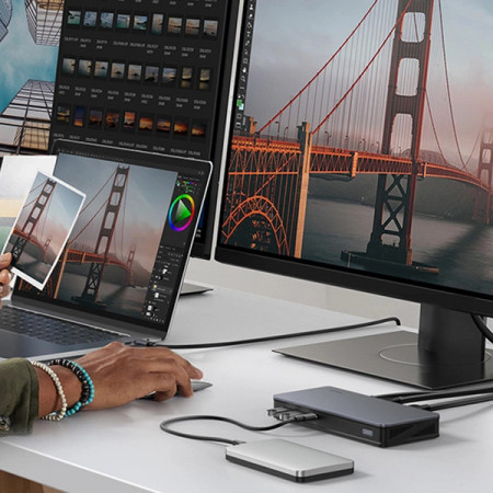 Adaptor multifunctional Ugreen CM615 USB-C - gri - Img 6