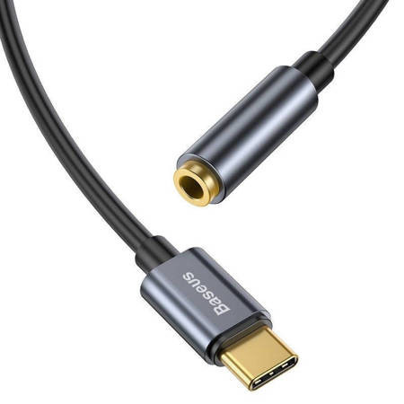 Adaptor Typ-C la 3.5 Jack mama, Baseus, L54, gri+negru - Img 3