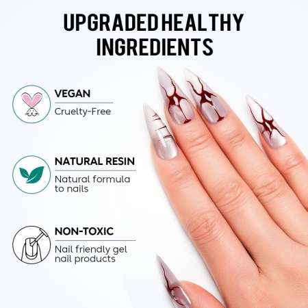 Adeziv Gel UV AIMEILI pentru Unghii False Semi-Permanente 15 ml, Rășină Extra-Puternică, Tub Practic Anti-Scurgere, Pentru Tipsuri, Unghii Press-on și Nail Art 3D, Necesită Lampă UV/LED - Img 3