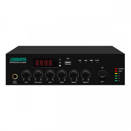 Amplificator cu mixer 60W pe 100V, DSPPA MP60UB cu USB, FM & Bluetooth